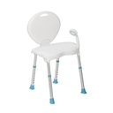Folding Bath and Shower Chair with Non-Slip Seat and Backrest, White_image_12