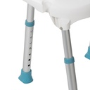 Folding Bath and Shower Chair with Non-Slip Seat and Backrest, White_image_13