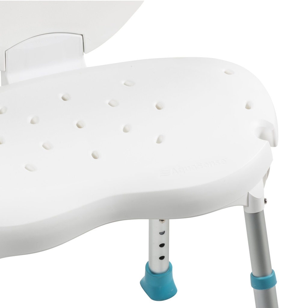 Folding Bath and Shower Chair with Non-Slip Seat and Backrest, White_image_14