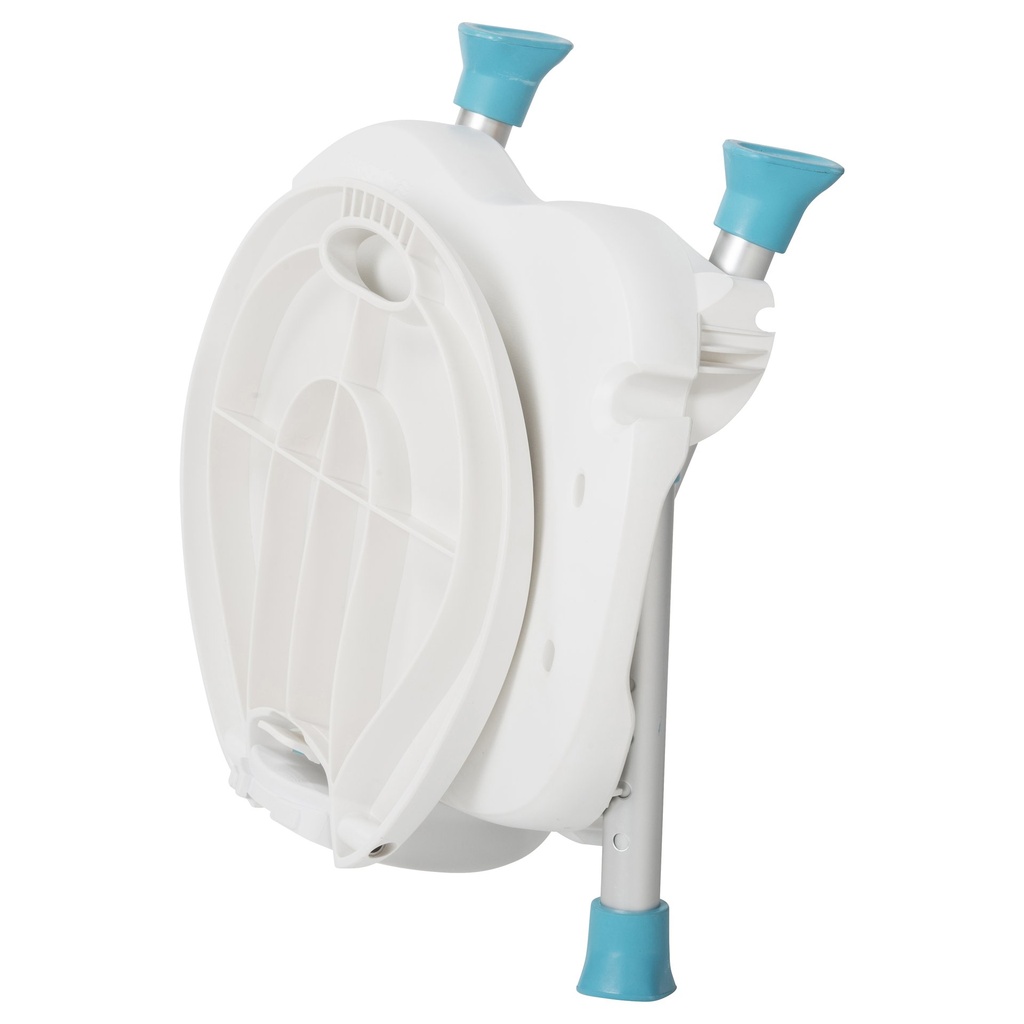 Folding Bath and Shower Chair with Non-Slip Seat and Backrest, White_image_15