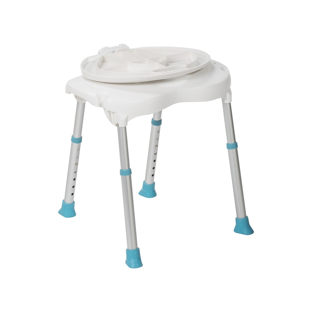 Folding Bath and Shower Chair with Non-Slip Seat and Backrest, White_image_17