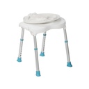 Folding Bath and Shower Chair with Non-Slip Seat and Backrest, White_image_17