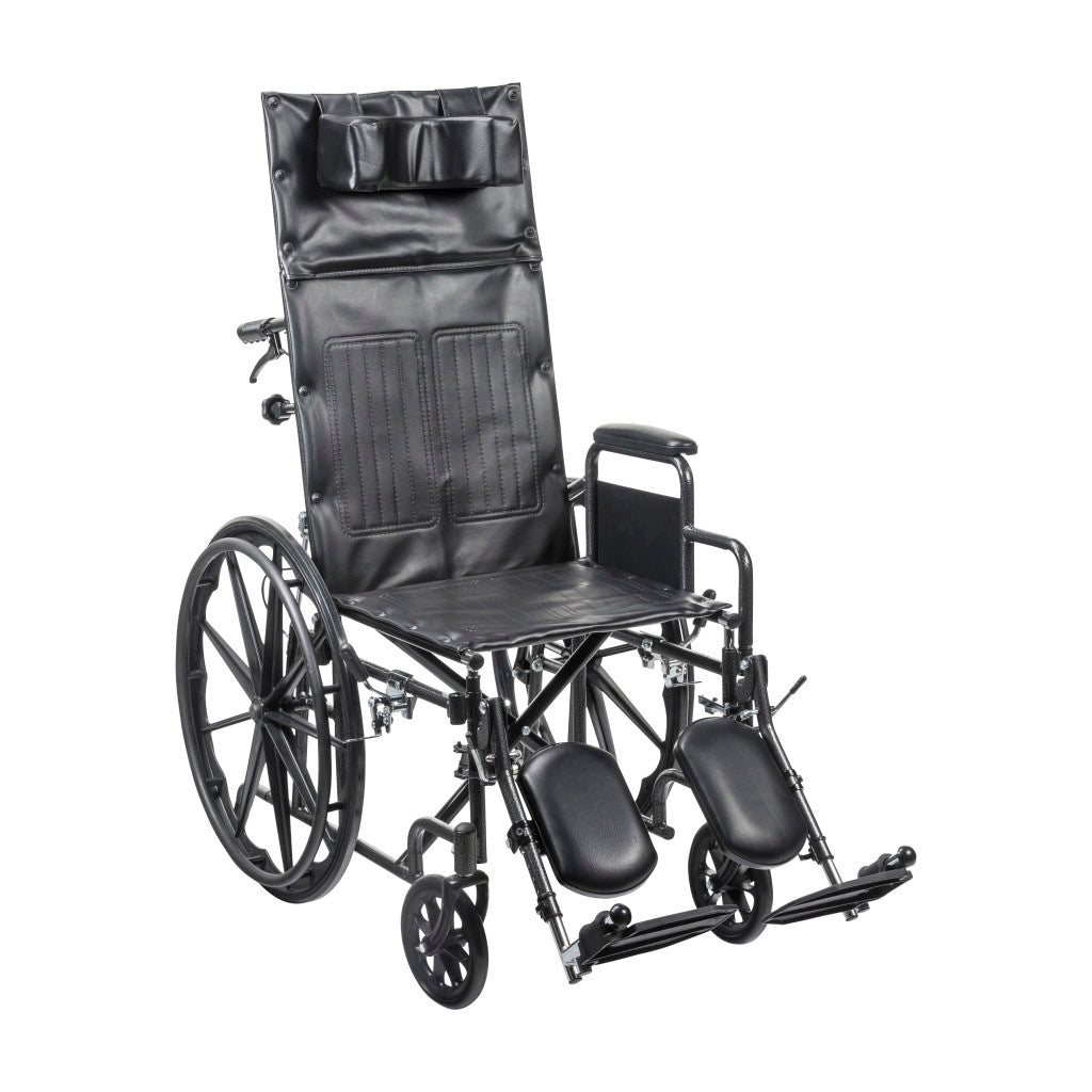 Drive Medical Silver Sport Recliner wheelchair with Vinyl Upholstery_gallery_14