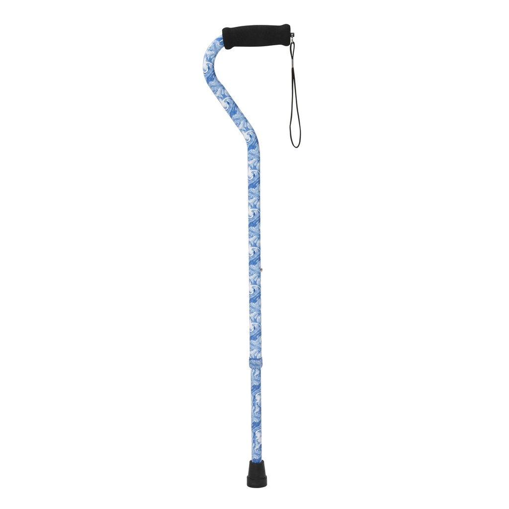 Foam Grip Offset Handle Walking Cane (Swirl)_image_11