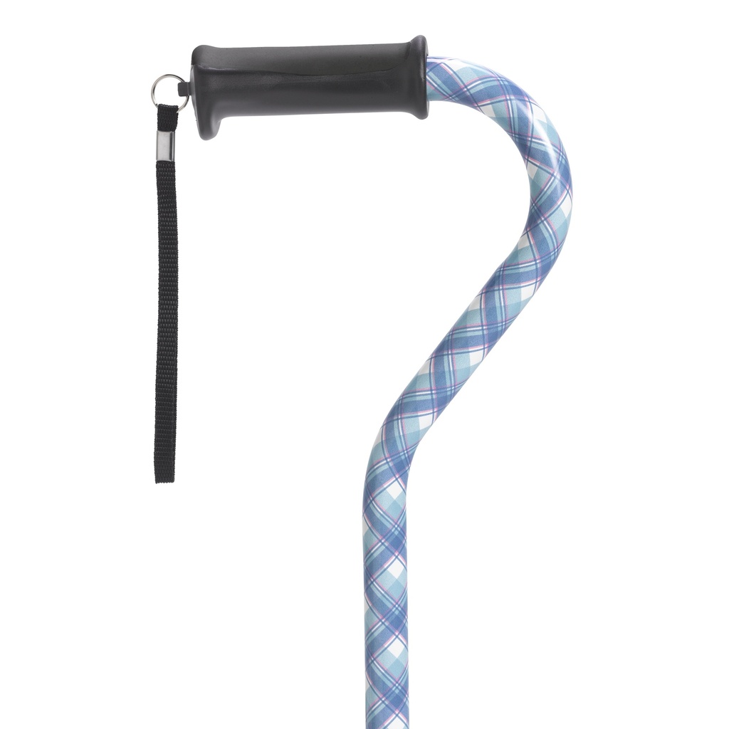 Adjustable Height Offset Handle Cane with Gel Hand Grip (BLACK)_image_12