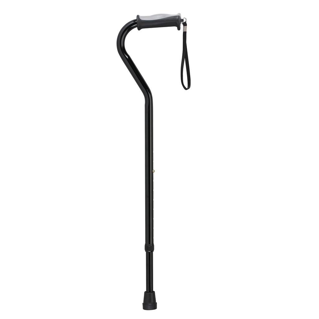 Adjustable Height Offset Handle Cane with Gel Hand Grip (BLACK)_image_14