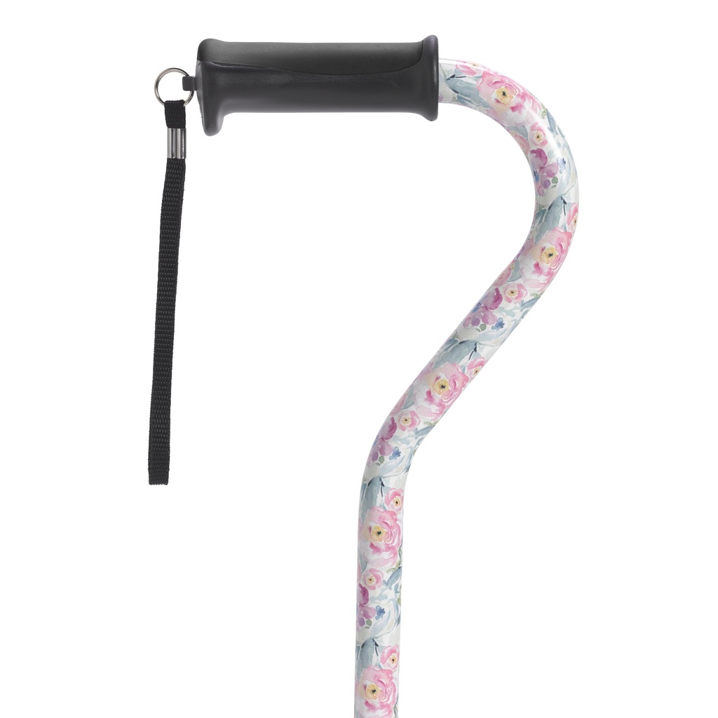 Adjustable Height Offset Handle Cane with Gel Hand Grip (BLACK)_image_22