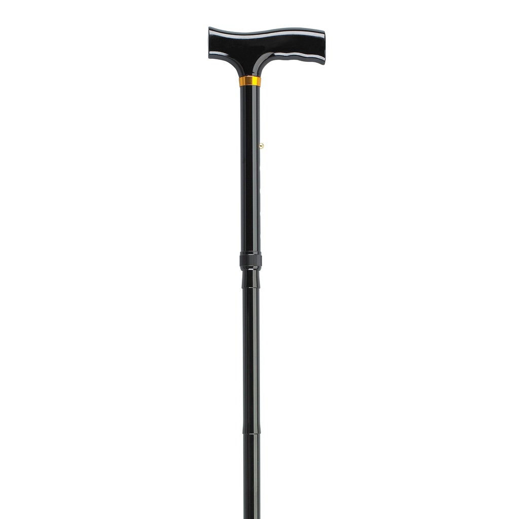 Lightweight Adjustable Folding Cane with T Handle (BLACK)_image_11