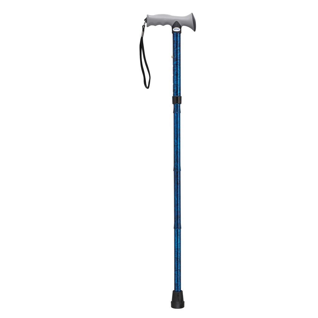 Adjustable Lightweight Folding Cane with Gel Hand Grip (Blue Crackle)_image_11
