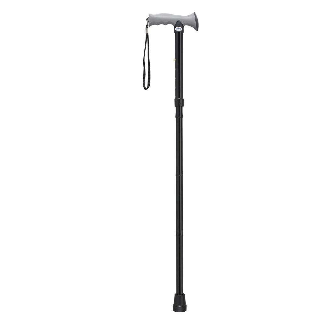 Adjustable Lightweight Folding Cane with Gel Hand Grip (BLACK)_image_11