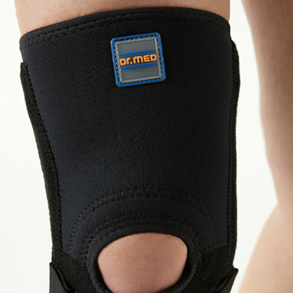 Medical Knee Brace Support With Cross Strap For Sports & Injury Support Adjustable Compression Support With Bi-directional Strap For Soft Tissue Protection - Black_gallery_12