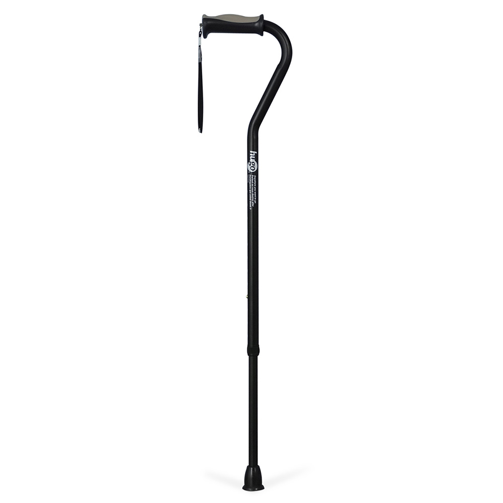 Adjustable Offset Handle Cane with Reflective Strap (Ebony)_image_11