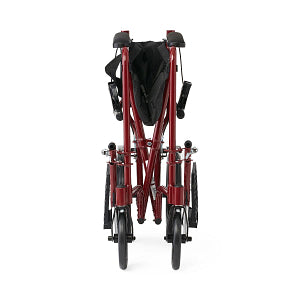 Medline Basic Aluminum Transport Chair with Permanent Full-Length Arms, Swing-Away Footrests and 12" Wheels_gallery_12