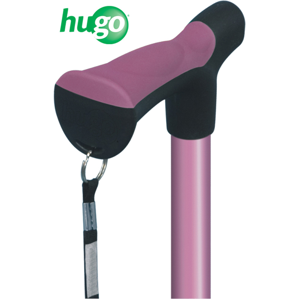Adjustable Derby Handle Cane with Reflective Strap (Rose)_image_11