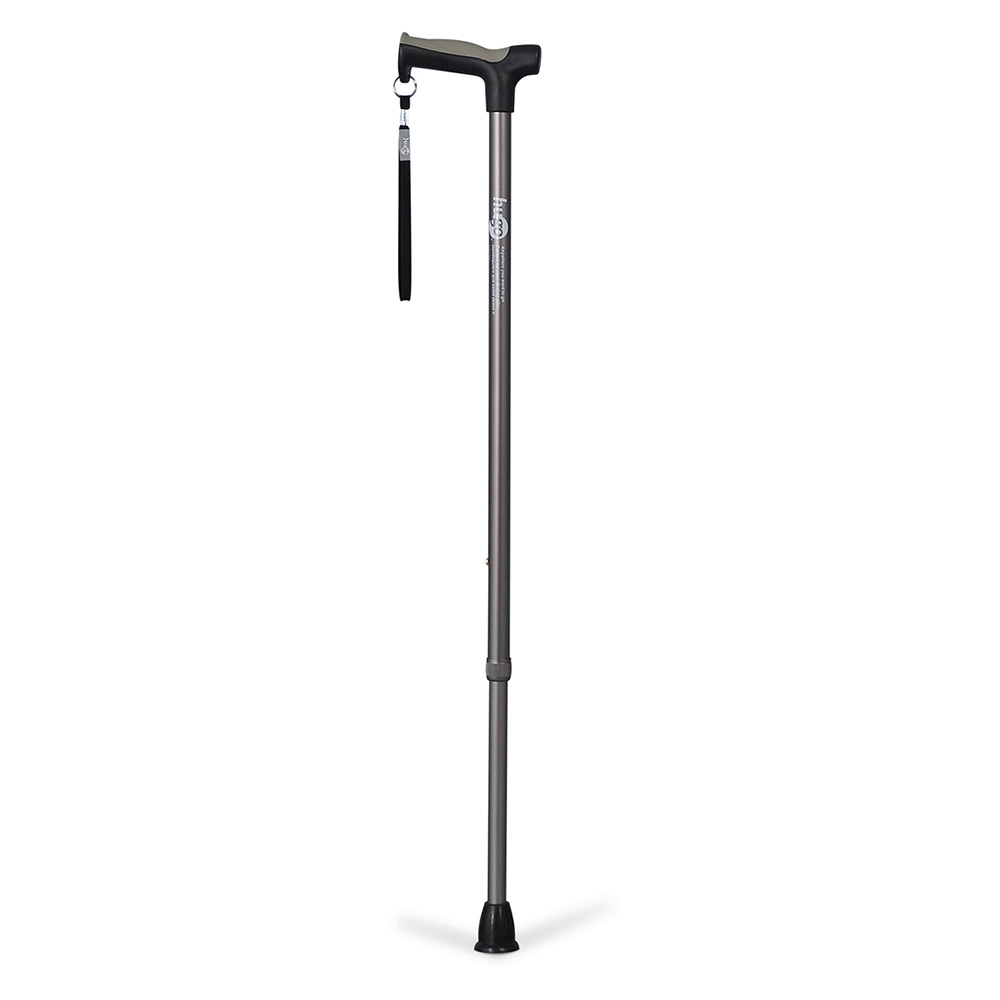 Adjustable Derby Handle Cane with Reflective Strap (Smoke)_image_11