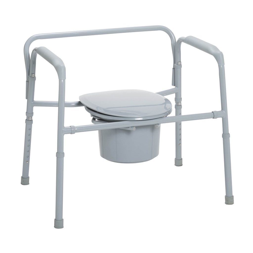 Heavy Duty Bariatric Folding Bedside Commode Seat_image_11