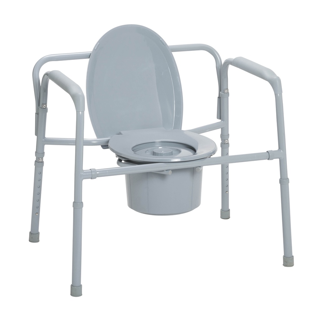 Heavy Duty Bariatric Folding Bedside Commode Seat_image_12