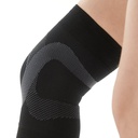 Triplicated Lining Compression Knee Sleeve Brace For Running, Injury Recovery, and Joint Pain Relief - Breathable Knee Support Bandage (Small/ Medium/ Large) - Black_gallery_12