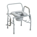 Steel Drop Arm Bedside Commode with Padded Seat & Arms_image_11