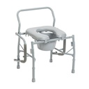 Steel Drop Arm Bedside Commode with Padded Seat & Arms_image_12