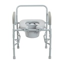 Steel Drop Arm Bedside Commode with Padded Seat & Arms_image_13
