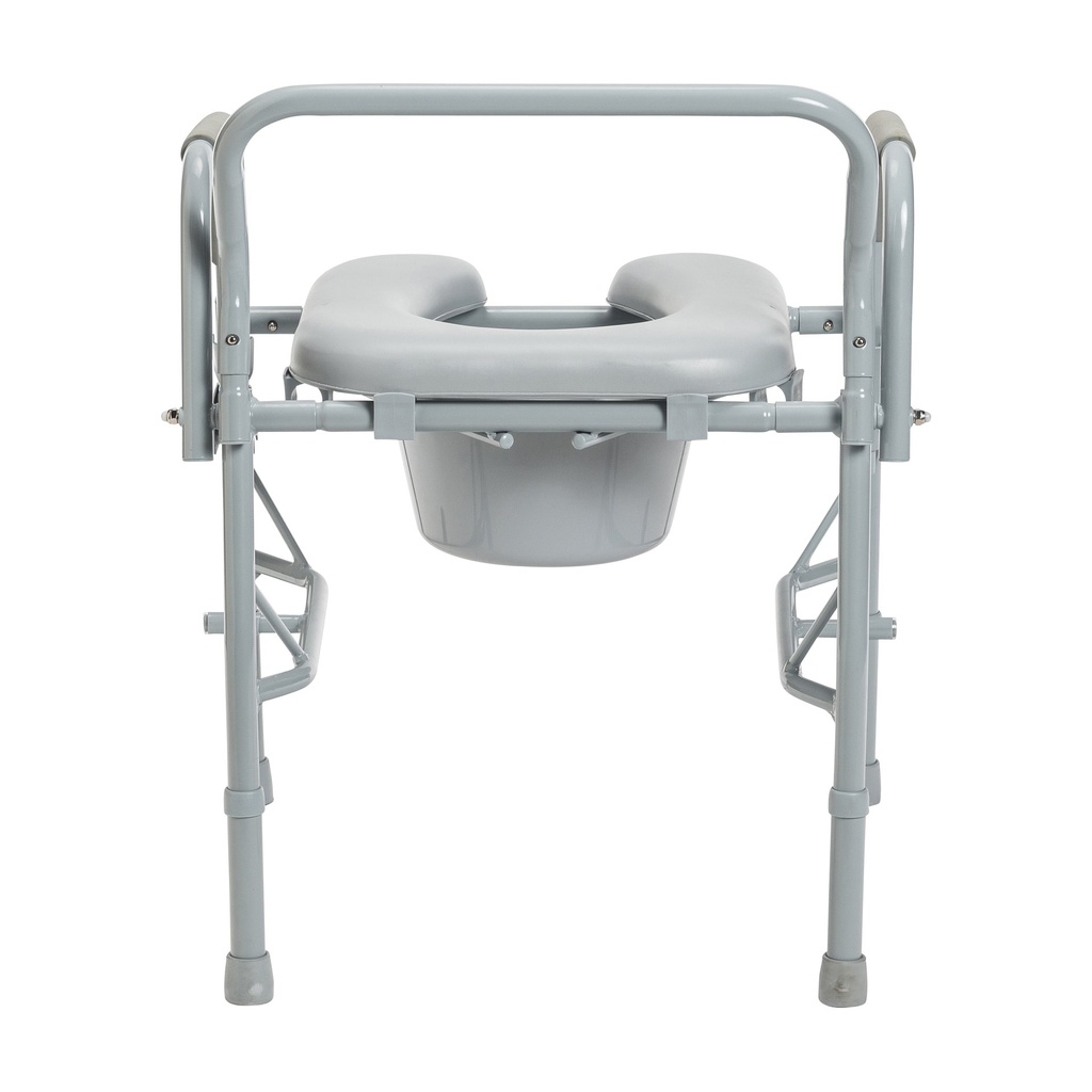 Steel Drop Arm Bedside Commode with Padded Seat & Arms_image_14
