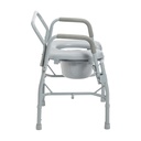 Steel Drop Arm Bedside Commode with Padded Seat & Arms_image_15