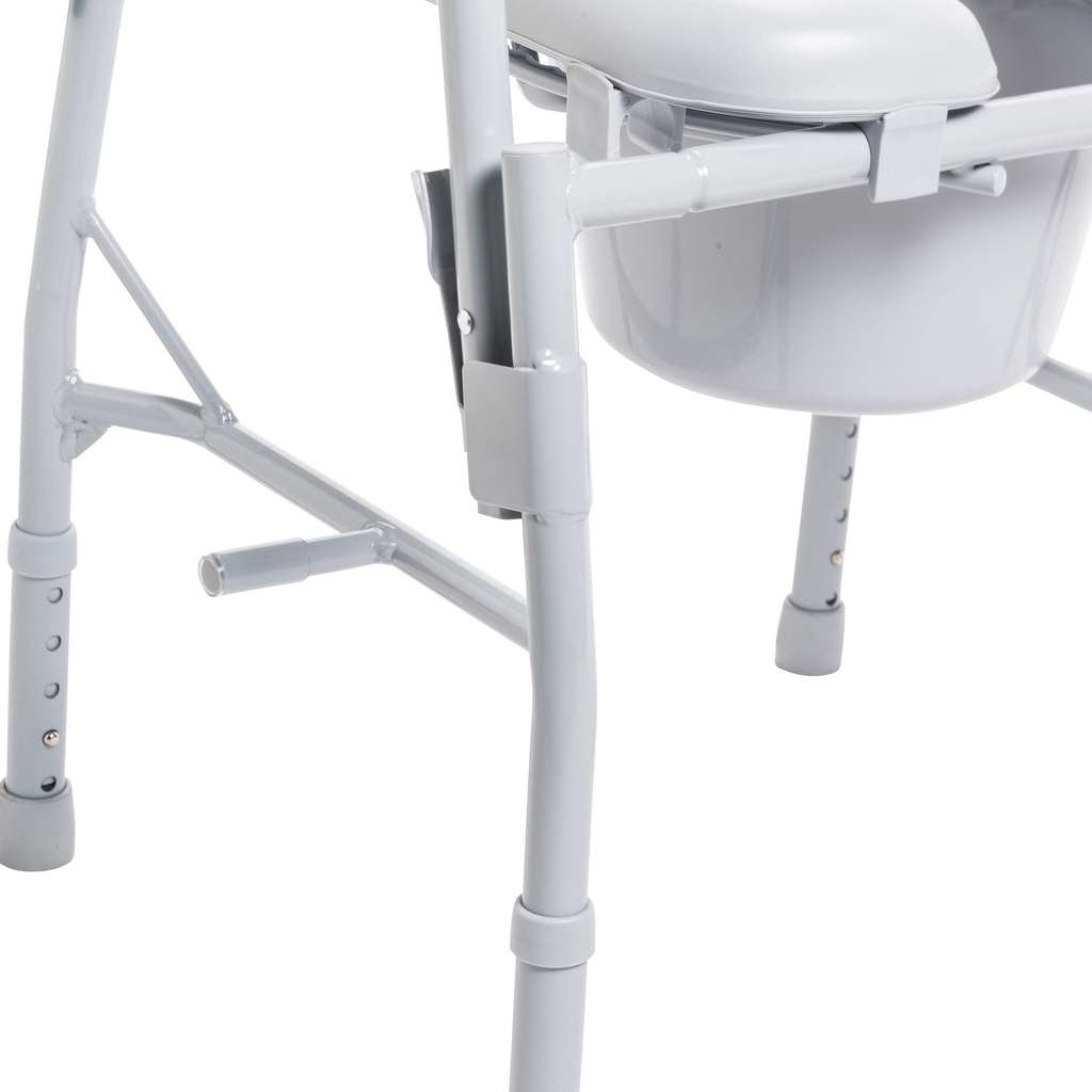 Steel Drop Arm Bedside Commode with Padded Seat & Arms_image_16
