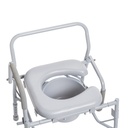 Steel Drop Arm Bedside Commode with Padded Seat & Arms_image_17