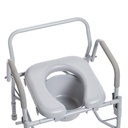 Steel Drop Arm Bedside Commode with Padded Seat & Arms_image_18