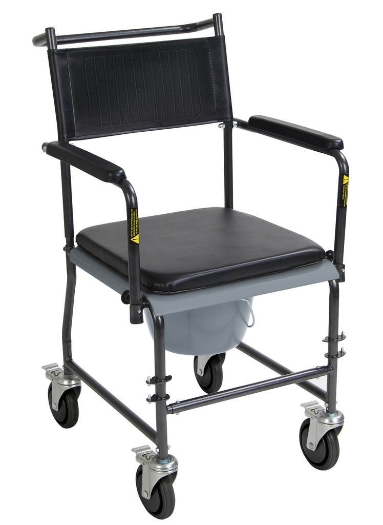 Upholstered Drop Arm Wheeled Commode_image_11