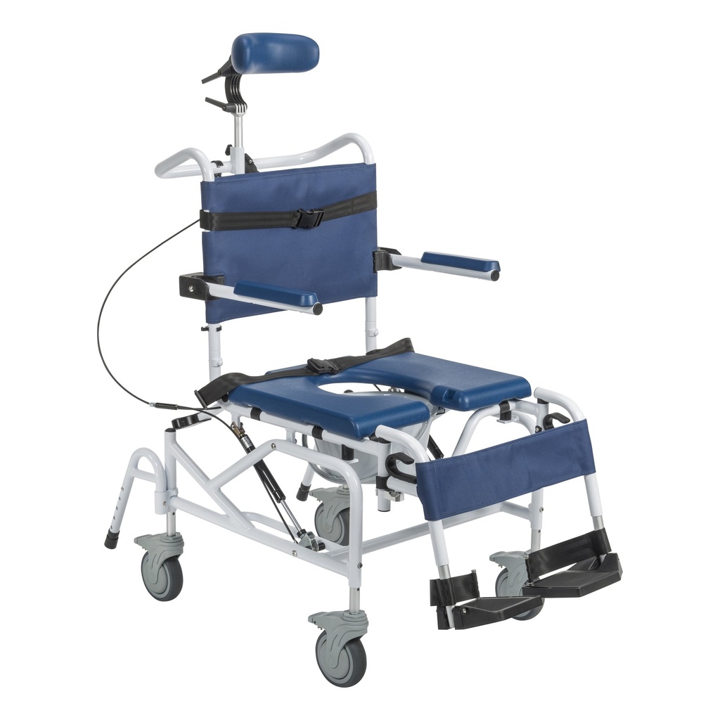 Tilting Aluminum Rehab Shower Chair Commode_image_11