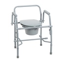 Steel Drop Arm Bedside Commode with Padded Arms_image_11