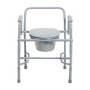 Steel Drop Arm Bedside Commode with Padded Arms_image_12
