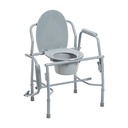 Steel Drop Arm Bedside Commode with Padded Arms_image_14