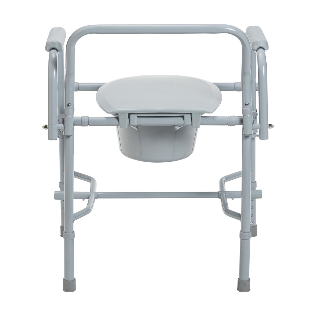 Steel Drop Arm Bedside Commode with Padded Arms_image_16