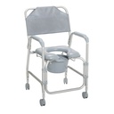 Lightweight Portable Shower Chair Commode with Casters_image_11