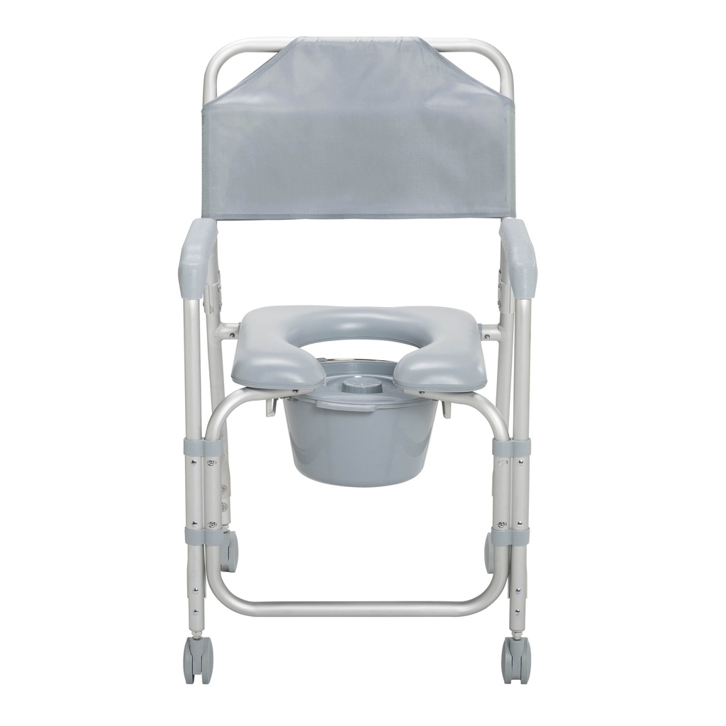 Lightweight Portable Shower Chair Commode with Casters_image_12