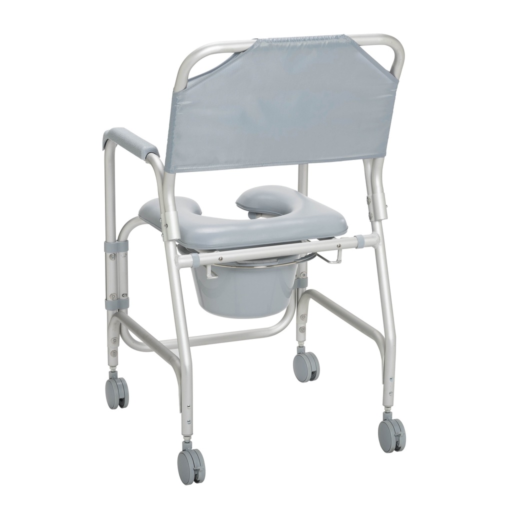 Lightweight Portable Shower Chair Commode with Casters_image_13