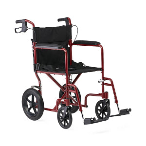 Medline Basic Aluminum Transport Chair with Permanent Full-Length Arms, Swing-Away Footrests and 12" Wheels_gallery_26