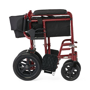 Medline Basic Aluminum Transport Chair with Permanent Full-Length Arms, Swing-Away Footrests and 12" Wheels_gallery_34