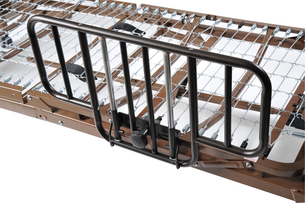 No Gap Half Length Side Bed Rails with Brown Vein Finish_image_11