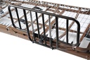 No Gap Half Length Side Bed Rails with Brown Vein Finish_image_11