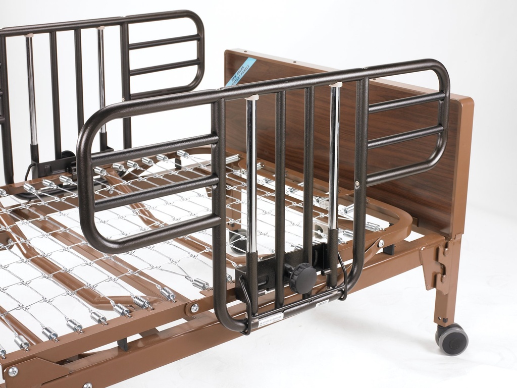 No Gap Half Length Side Bed Rails with Brown Vein Finish_image_13
