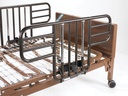 No Gap Half Length Side Bed Rails with Brown Vein Finish_image_13