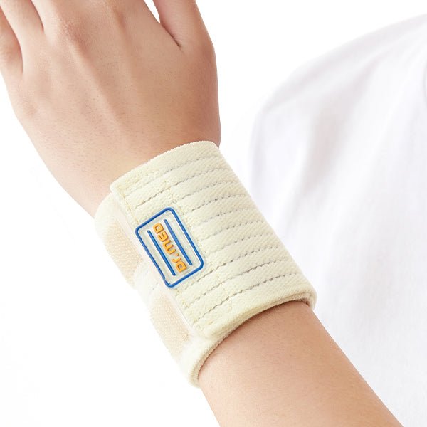 Dr Med Elastic Wrist Wrap -White | Wrist Compression and Support Wrap for Sprains, Strains, Tendonitis, Arthritis, Soft Tissue and Slight Distortions._gallery_20