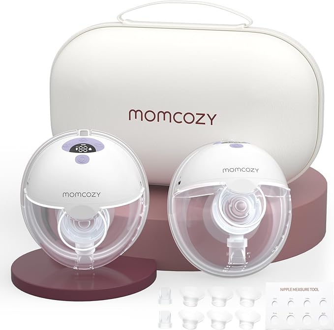 Momcozy M5 Hands Free Breast Pump, Double Wearable Breast Pump of Baby Mouth Double-Sealed Flange with 3 Modes & 9 Levels, Electric Breast Pump Portable - 24mm (2 Count)_gallery_17