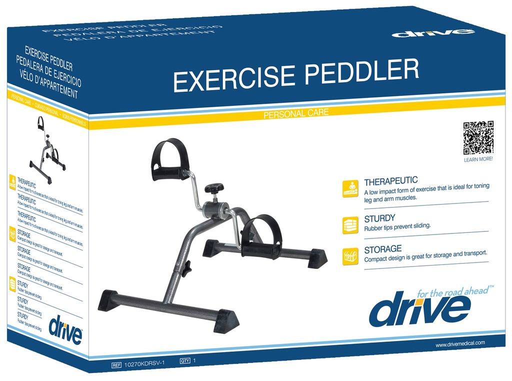 Exercise Peddler with Attractive Silver Vein Finish_image_12