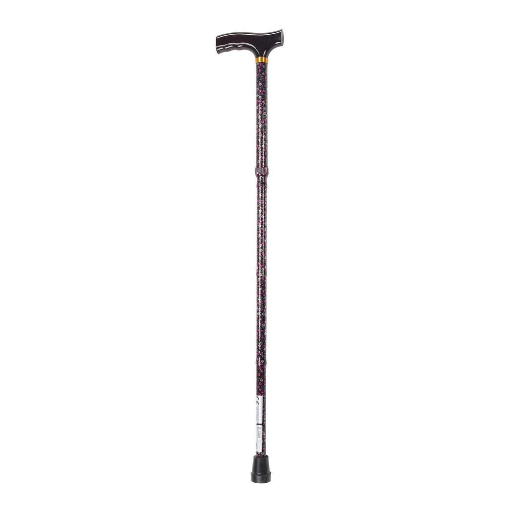 Lightweight Adjustable Folding Cane with T Handle (BLACK)