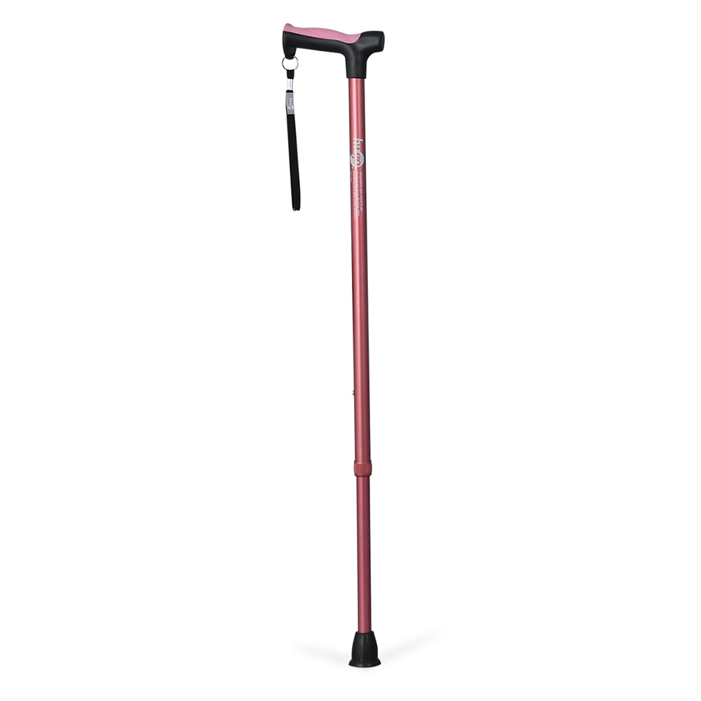 Adjustable Derby Handle Cane with Reflective Strap (Aquamarine)
